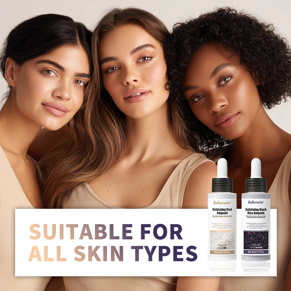 White Black Rice Exfoliating Serum Peeling Hydrating Toner