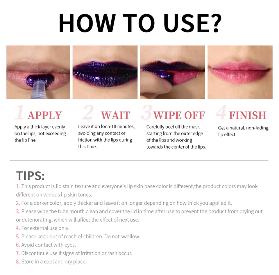 Peel Off Lip Stain Matte Tattoo Liquid Lipstick Waterproof Lip Gloss - 14