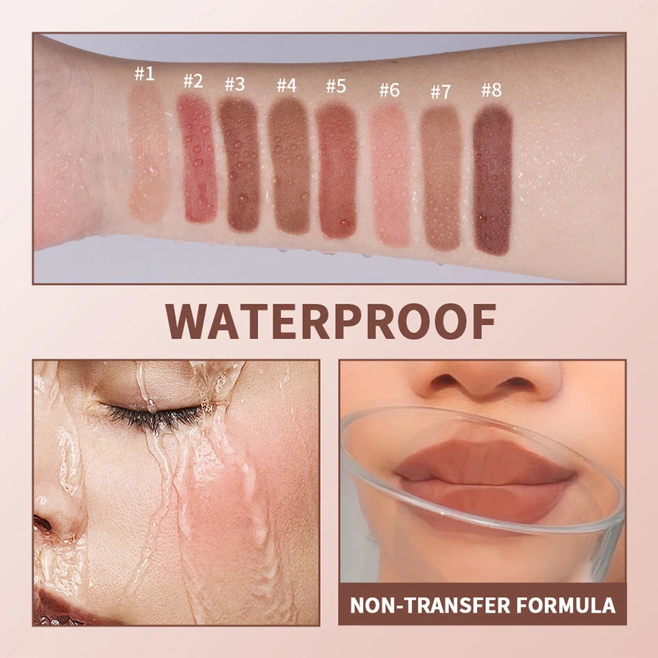 2 in 1 Lip Powder Cream & Blush Waterproof Long Lasting Lip Glaze - 12
