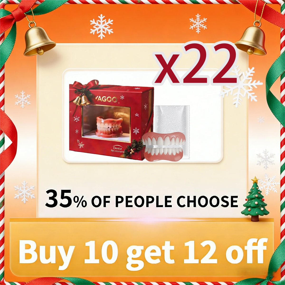 Silicone Dentures Instant Fake Teeth Smile Veneers