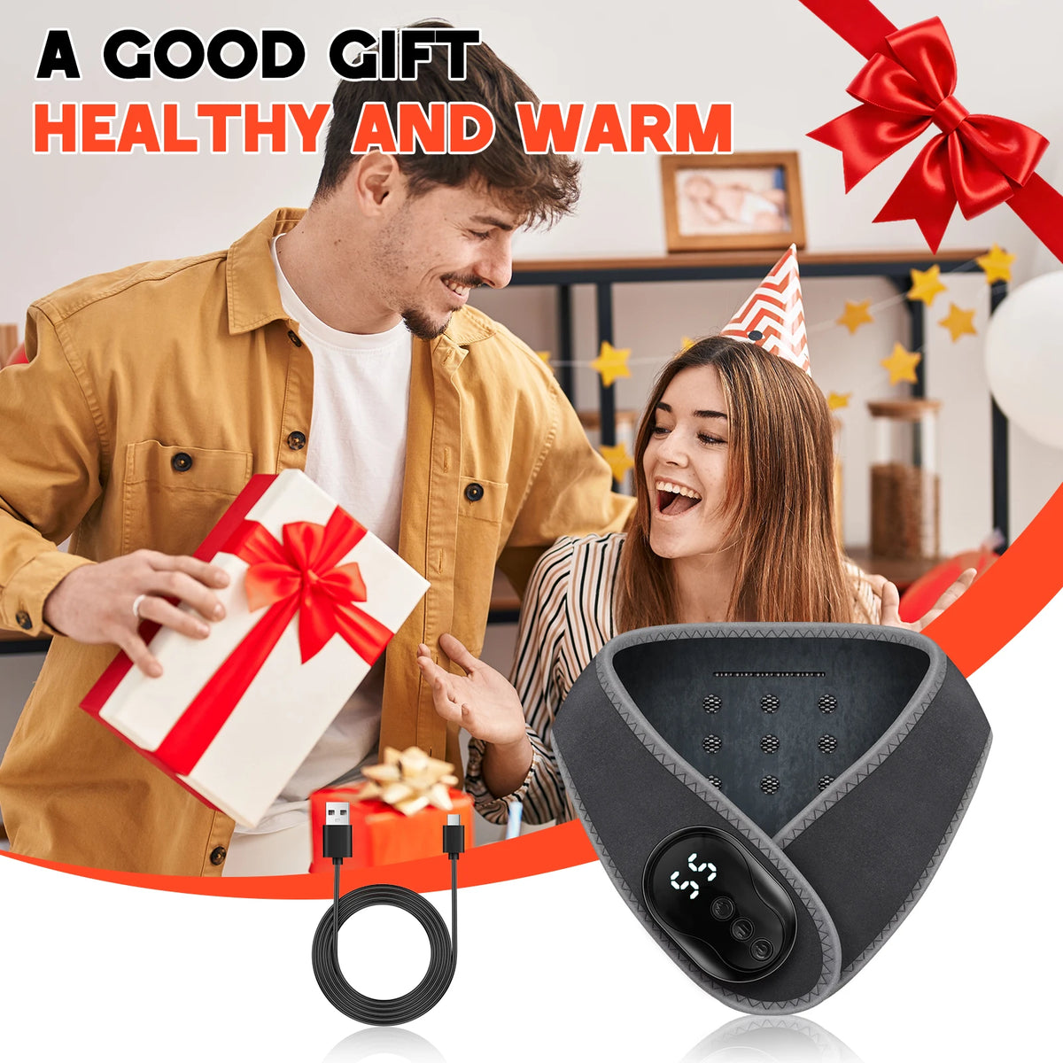 Portable Neck Massager Wrap Vibration Scarf and Relaxation Pad