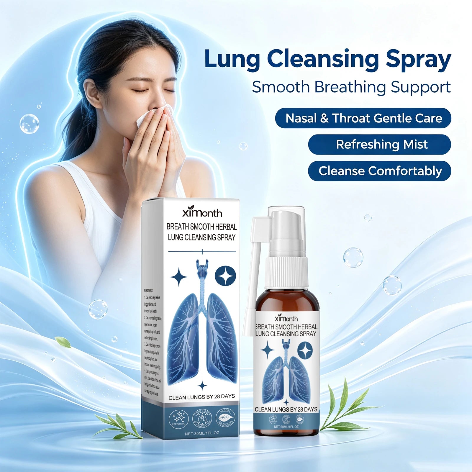 Ximonth Herbal Nasal & Throat Cleansing Care Spray - 6
