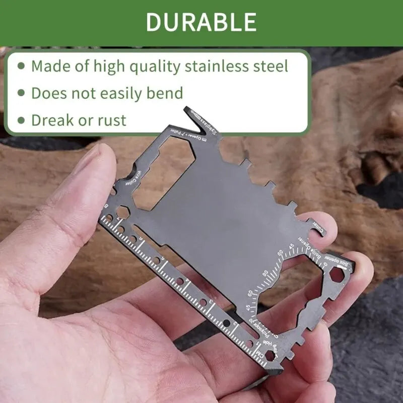46 in 1 Multi Tool Survival Card Portable Credit Card Size Pocket Gadget - 2