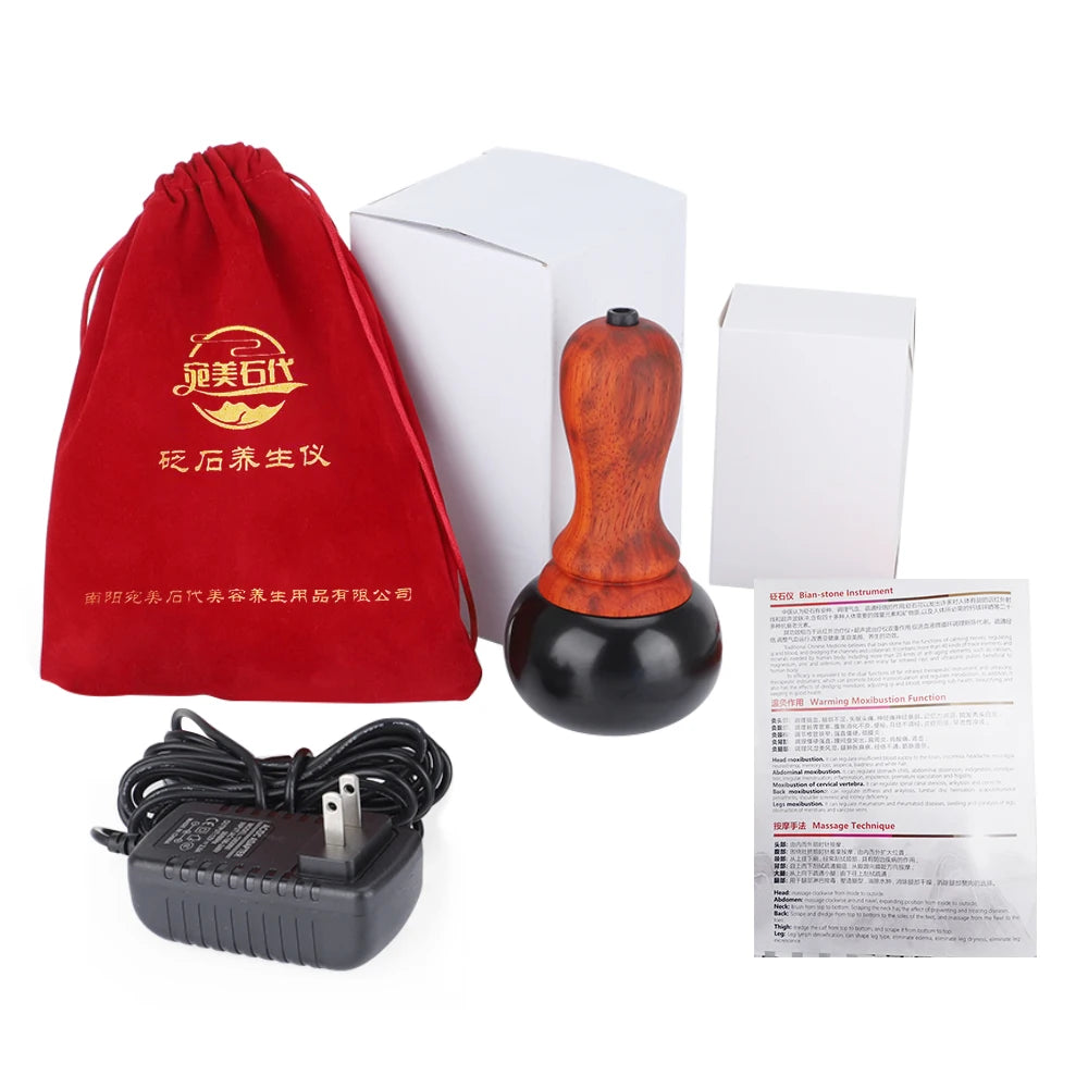 Electric Bianstone Hot Stone Gua Sha Massager