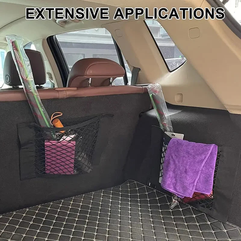 Car Trunk Storage Net Elastic Mesh Organizer Seat Back Cargo Net - 13