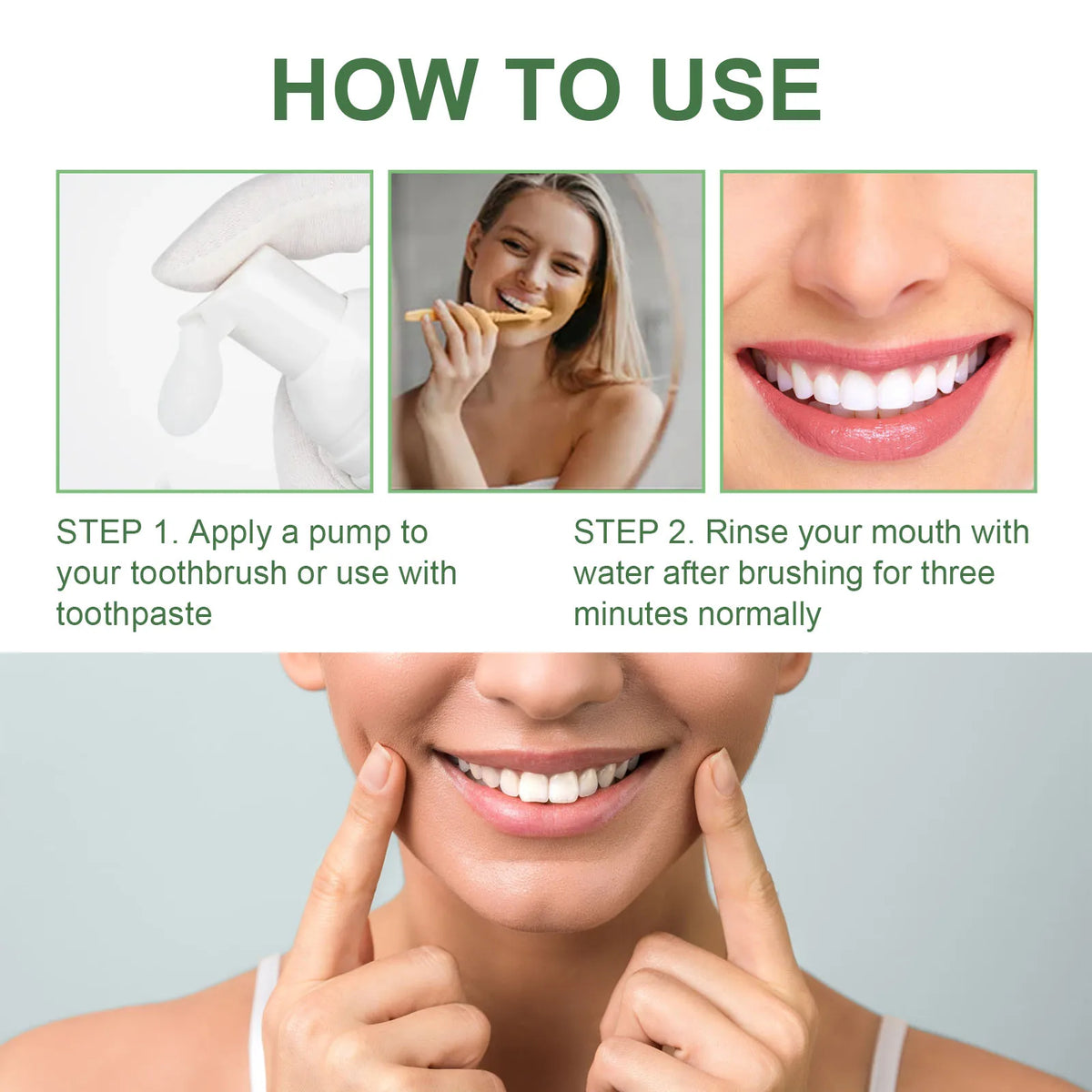 Whitening Foaming Toothpaste Stain Removal Plaque Foam Mousse