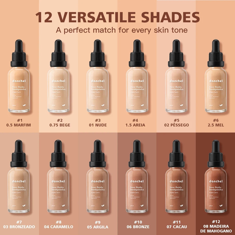 Danchel Lightweight Liquid Foundation Matte Soft Makeup