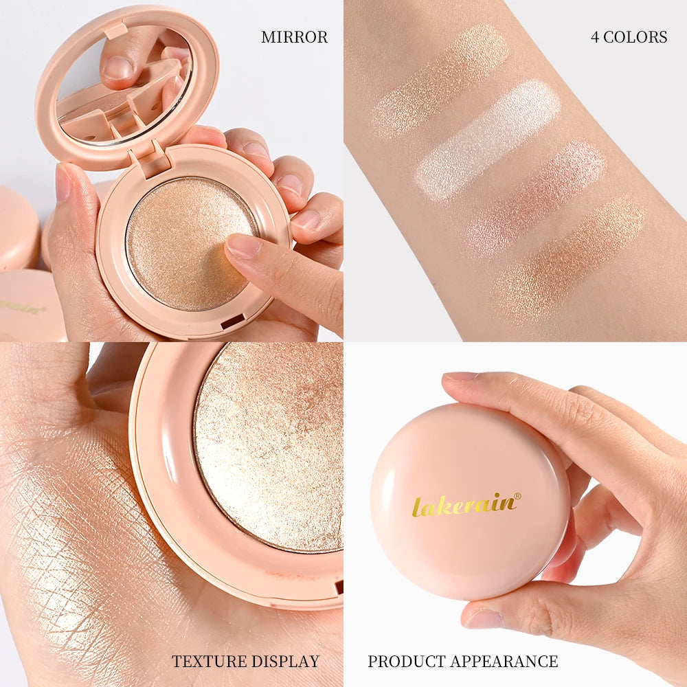 Baked Highlighter Powder Pearl Shimmer Natural Radiant Glow Makeup