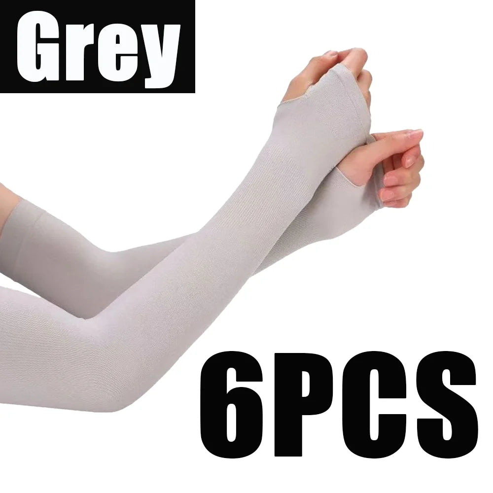 UV Protection Arm Sleeves Cooling Sunblock Covers for Sports Cycling
