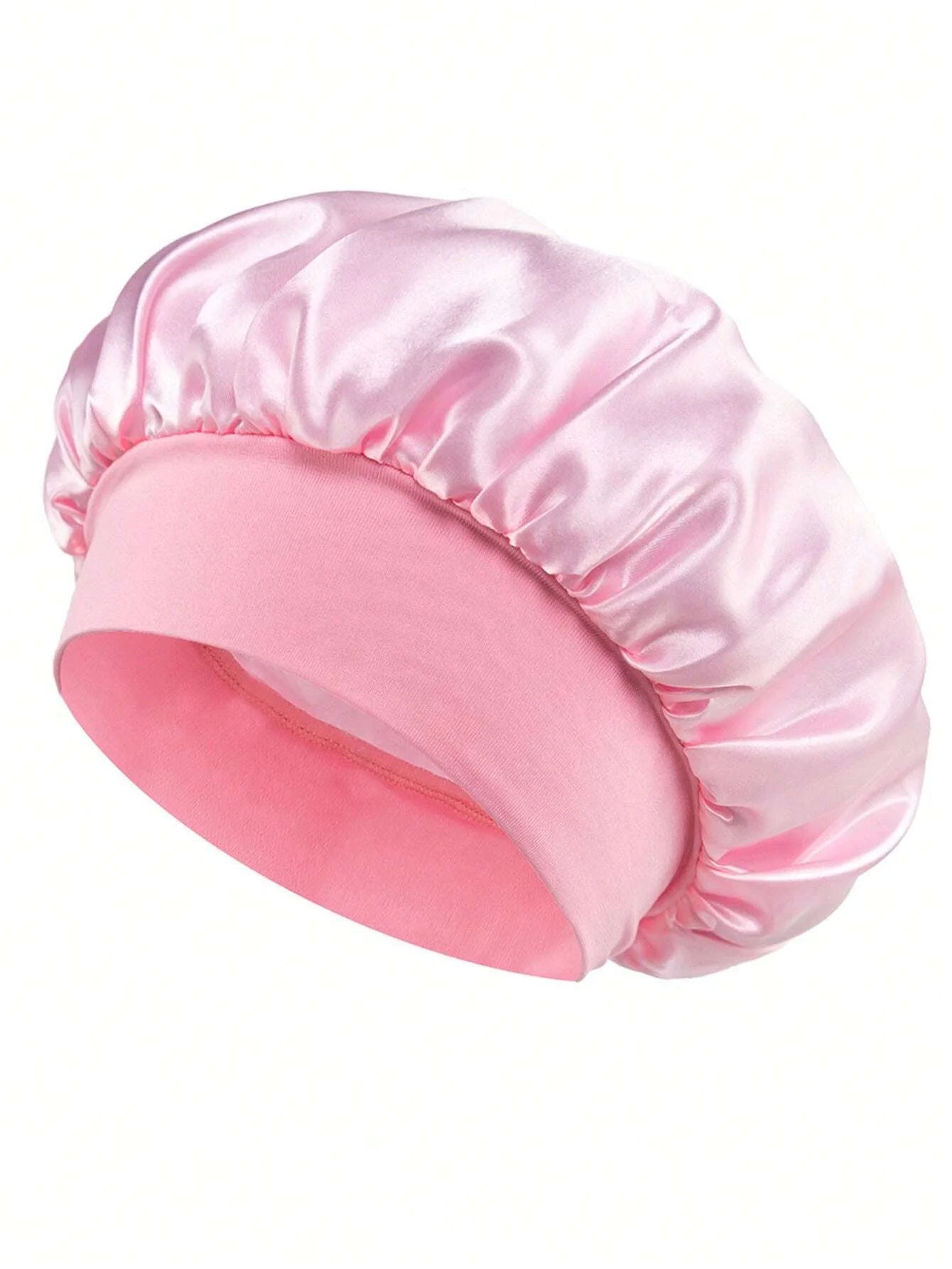 Satin Silk Sleep Cap Wide Band Hair Bonnet for Sleeping and Styling