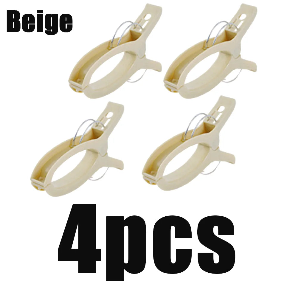 Large Beach Towel Clips Heavy Duty Non Slip Plastic Lounger Pegs - 20