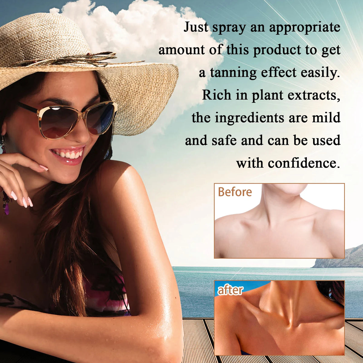 Sunless Tanning Spray Moisturizing Bronzer Self Tanner