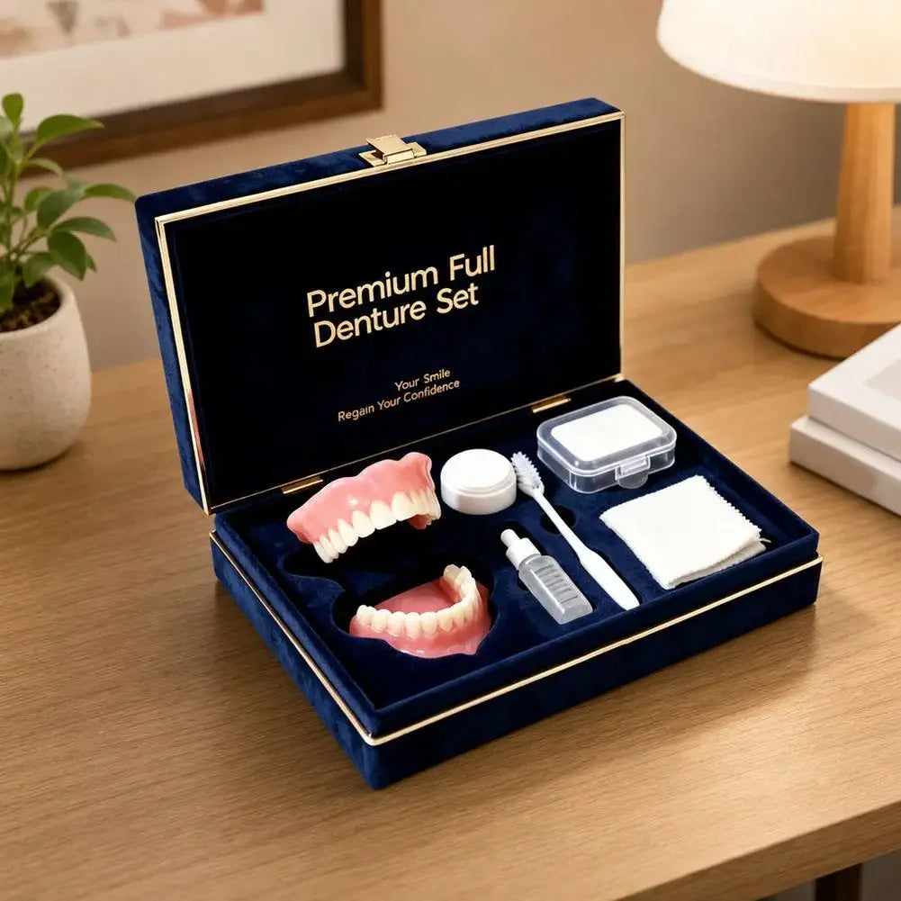 Instant Smile Full Mouth Denture Set Upper and Lower False Teeth