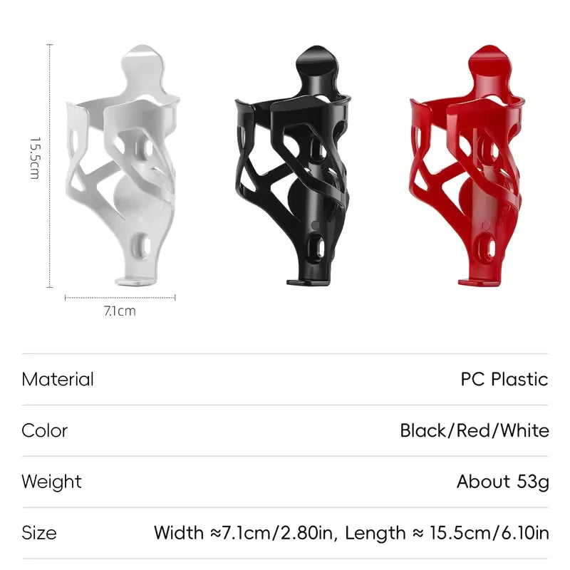 Bicycle Bottle Cage with Anti-Theft Tracker Mount for MTB Road Bikes