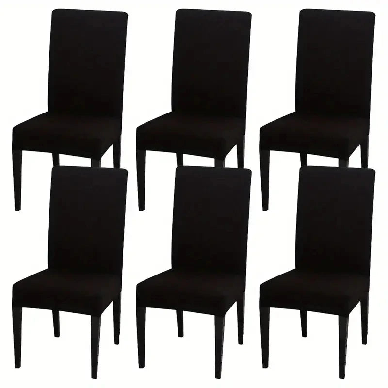 Elastic Dining Chair Covers Set Soft Stretch Slipcovers for Home Hotel - 12