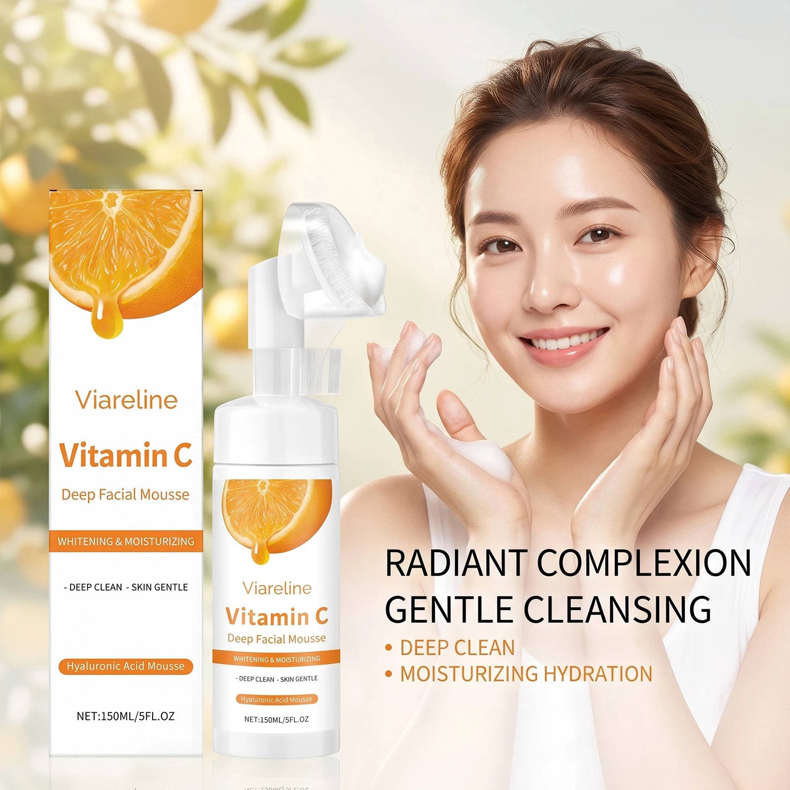 Vitamin C Facial Cleanser Deep Pore Cleansing Foam - 5