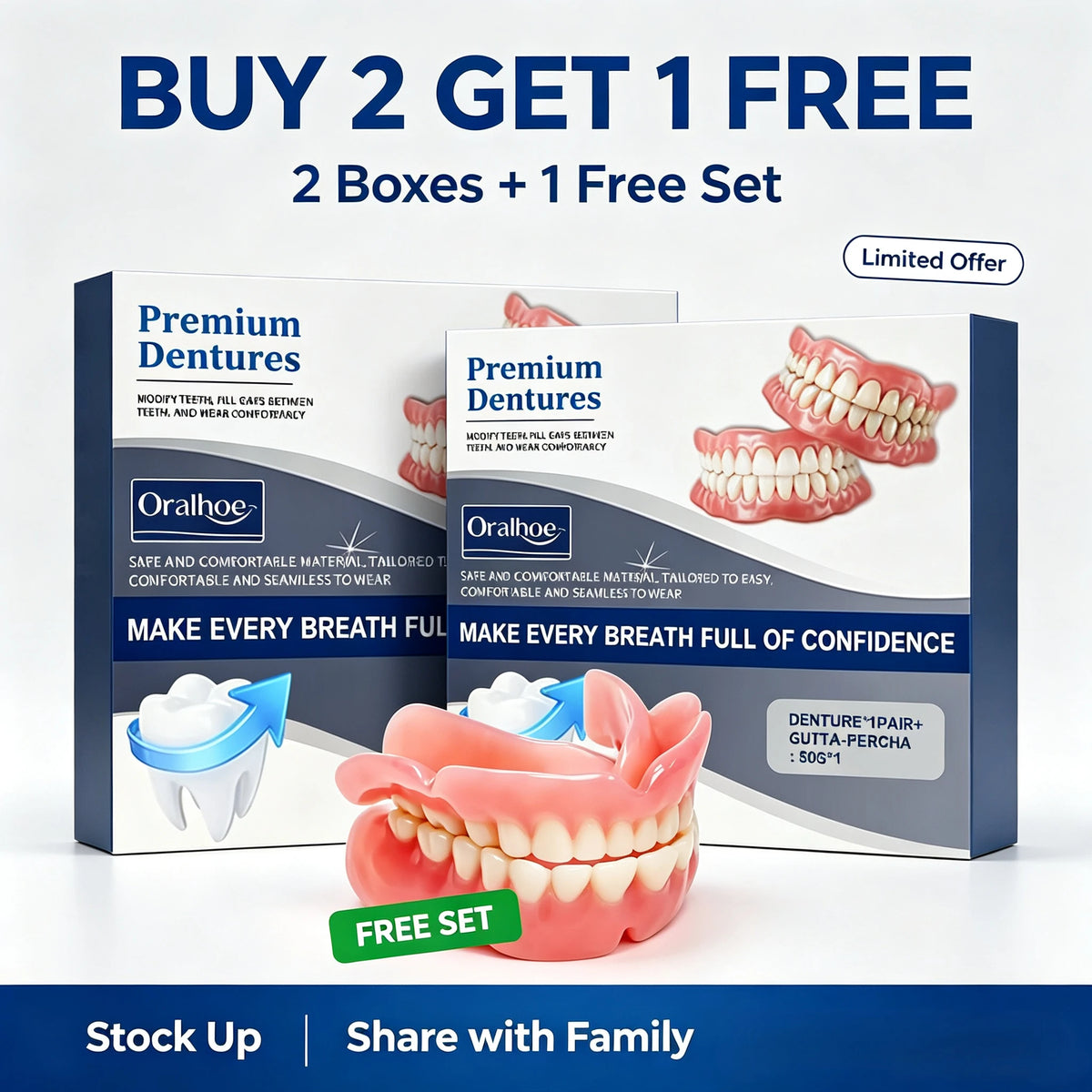 Silicone Teeth Covers Cosmetic Fake Dentures