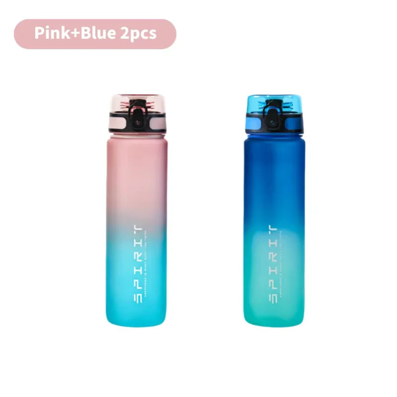 Leak Proof Sports Water Bottle Portable Gym Fitness Jug 500ml 1000ml - 23