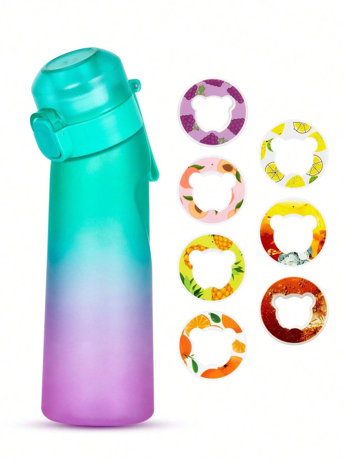 650ml Flavored Water Bottle Scented Air Infused Sports Cup with Pod - 8