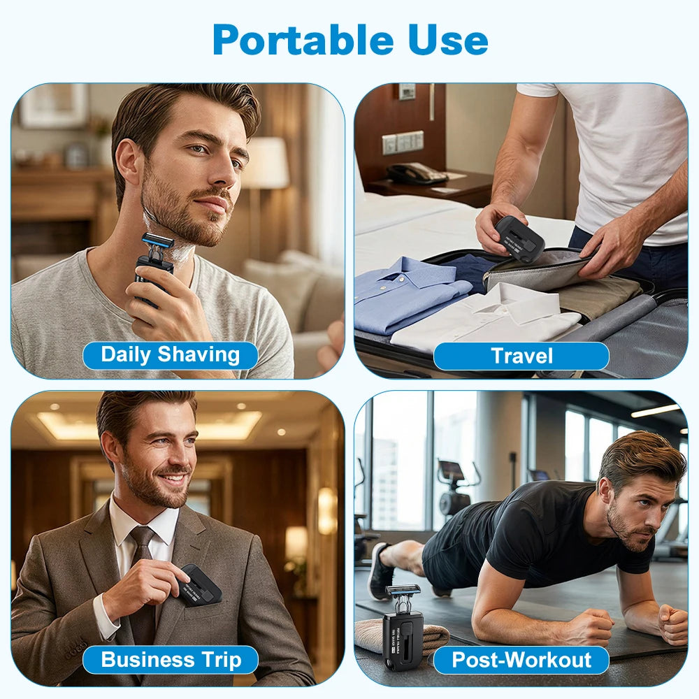 Mini Retractable Manual Travel Shaver Folding Portable Razor - 12
