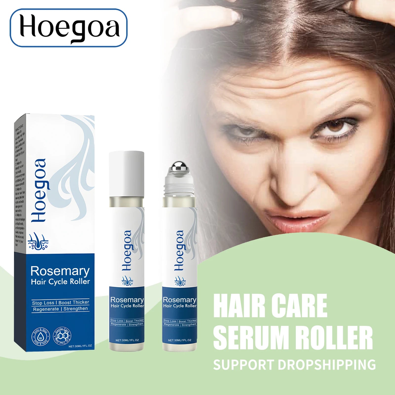Rosemary Hair Growth Serum Roller Split Ends Repair Oil - 1