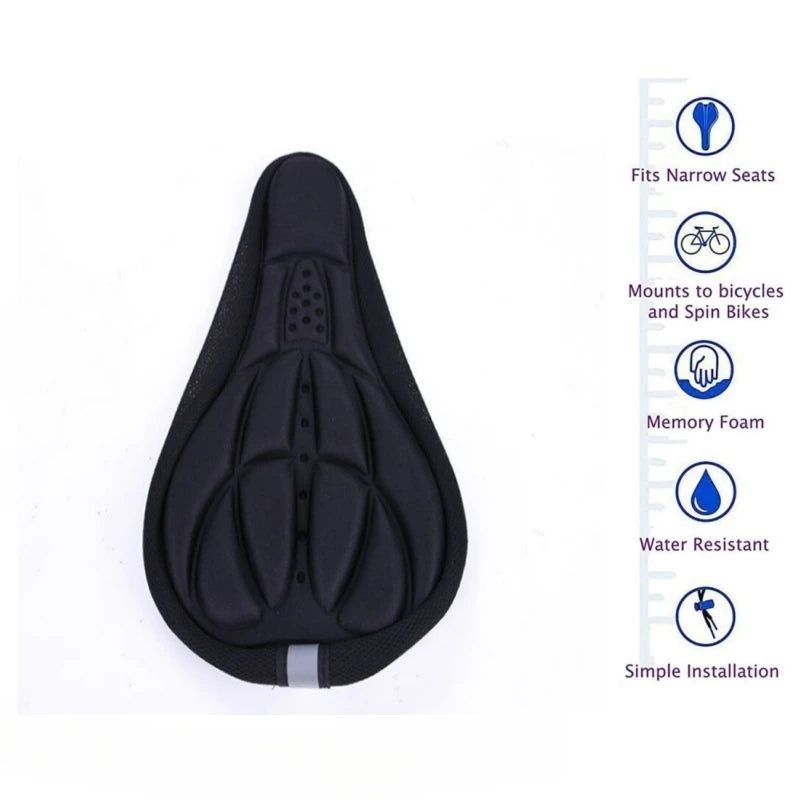 3D Padded Bike Seat Cover Soft MTB Cycling Saddle Cushion Mat