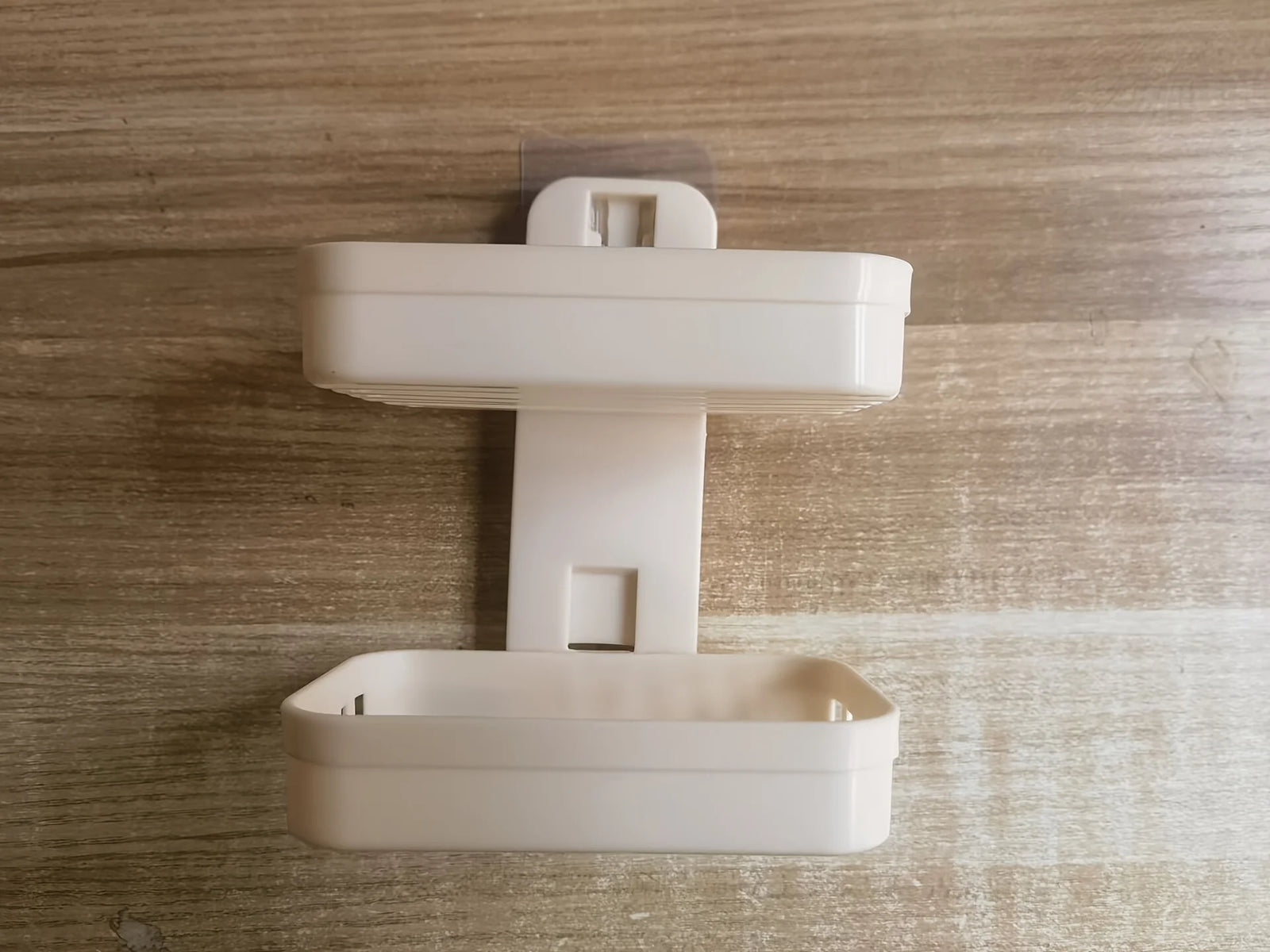Double Layer Wall Mounted Soap Dish No Drill Bathroom Storage Rack