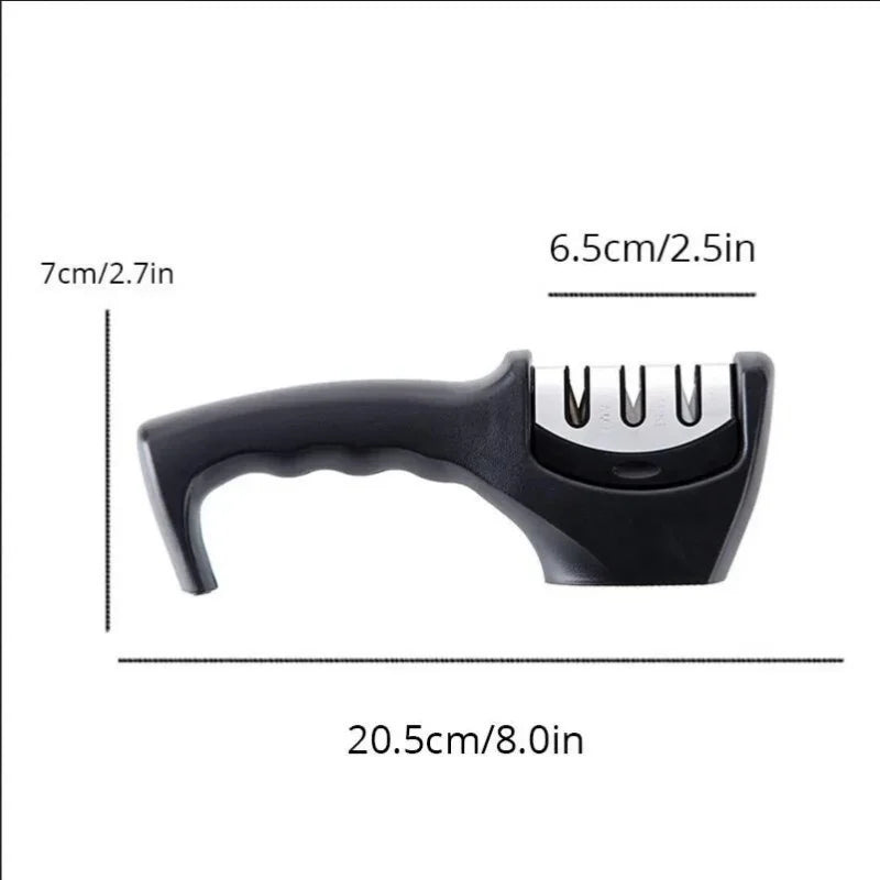 3 Stage Knife Sharpener Handheld Kitchen Blade Sharpening Tool - 6