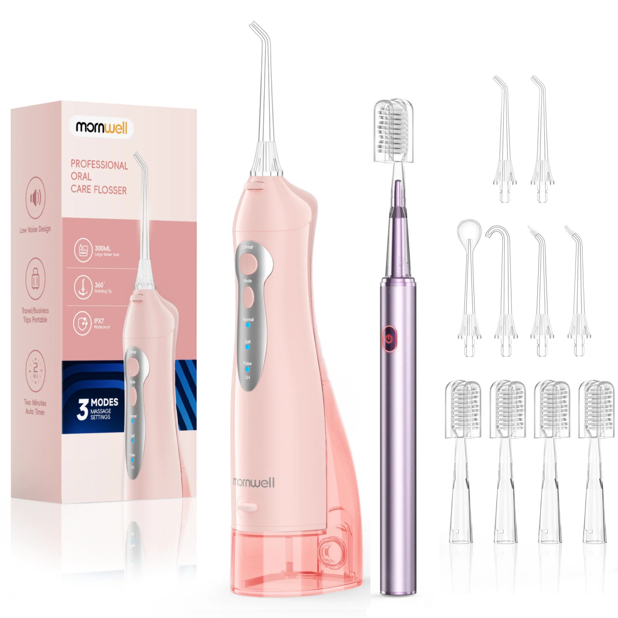 Water Flosser And Electric Toothbrush Combo Oral Irrigator Kit - 24