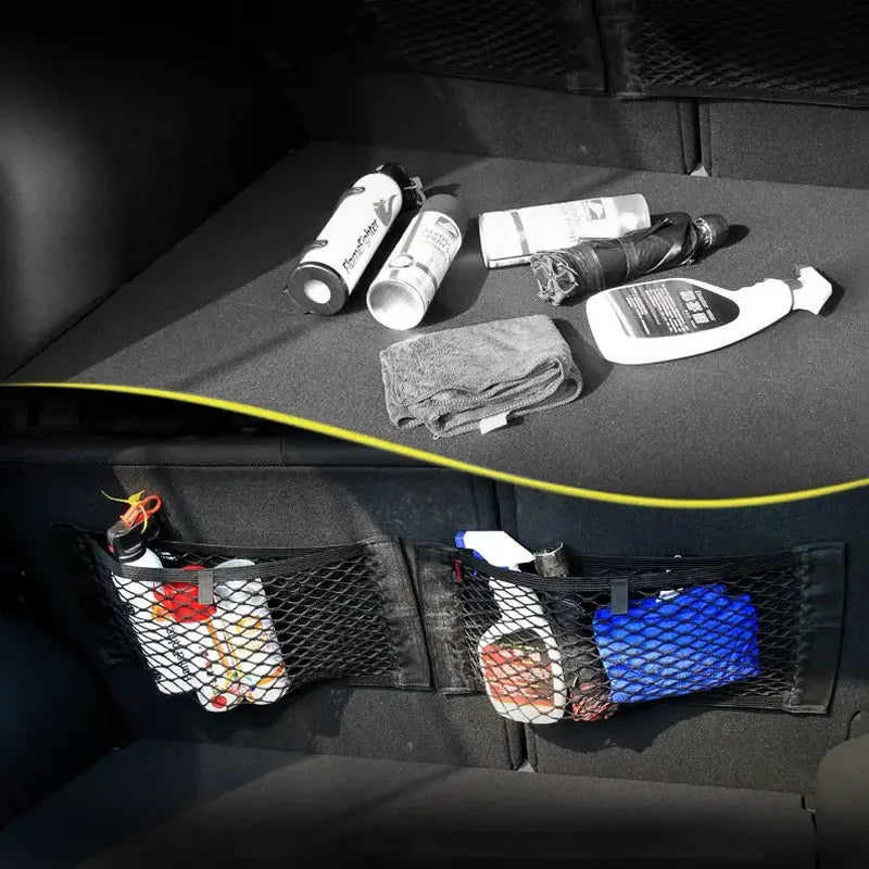 Car Trunk Storage Net Elastic Mesh Organizer Seat Back Cargo Net