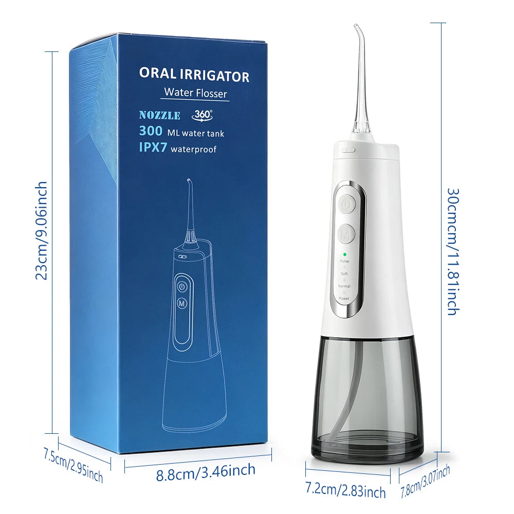 USB Rechargeable Water Flosser Oral Irrigator Dental Cleaner