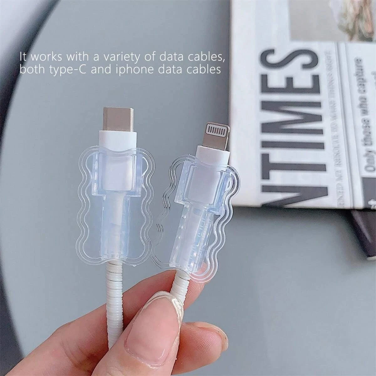 Cable Protector Sleeves Flexible Cord Saver Anti-Breakage Cover