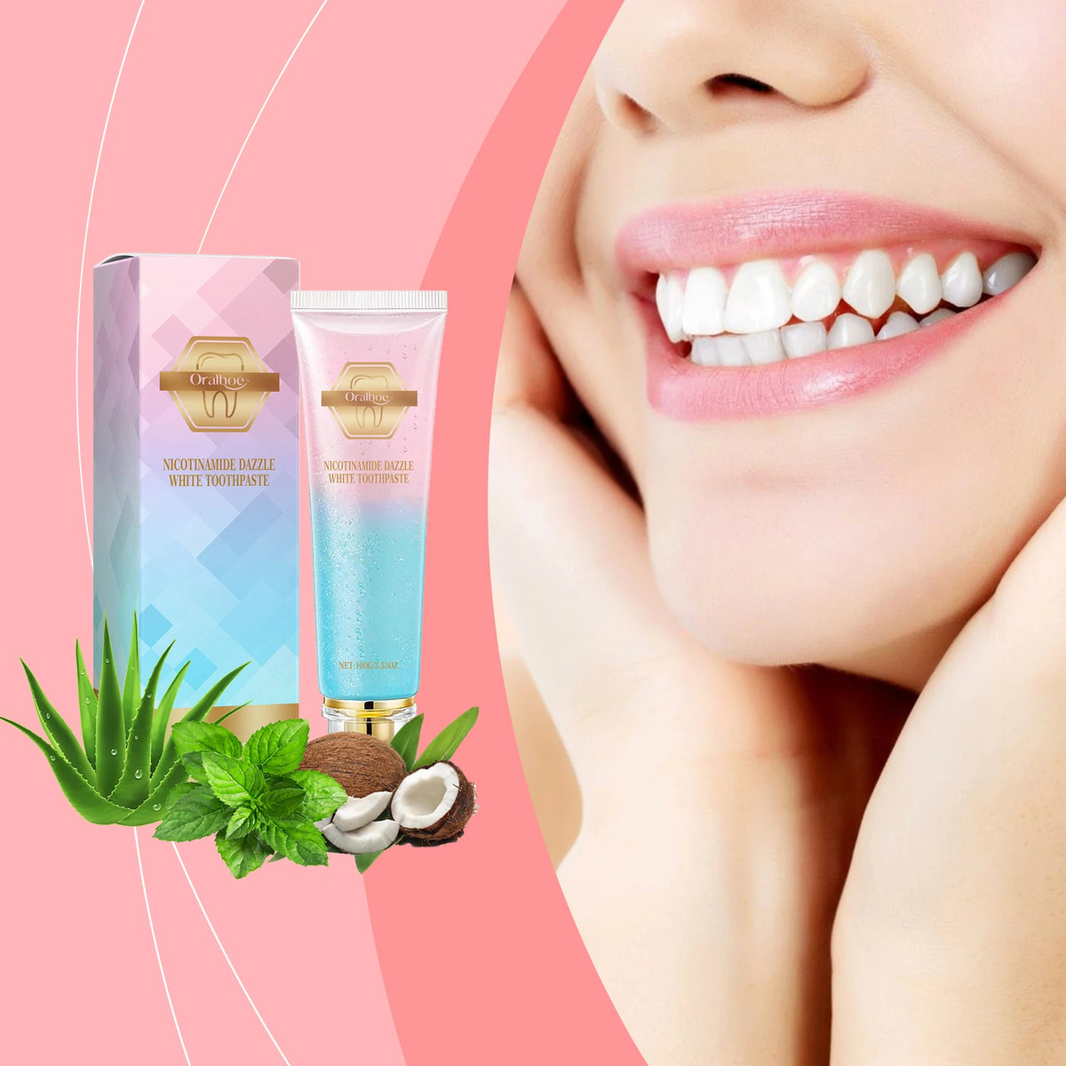 Oralhoe Teeth Whitening Toothpaste Repair Cavities Mint Fresh Breath