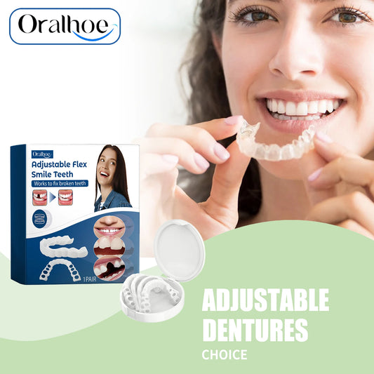 Adjustable Snap On Dentures Fake Teeth Veneers