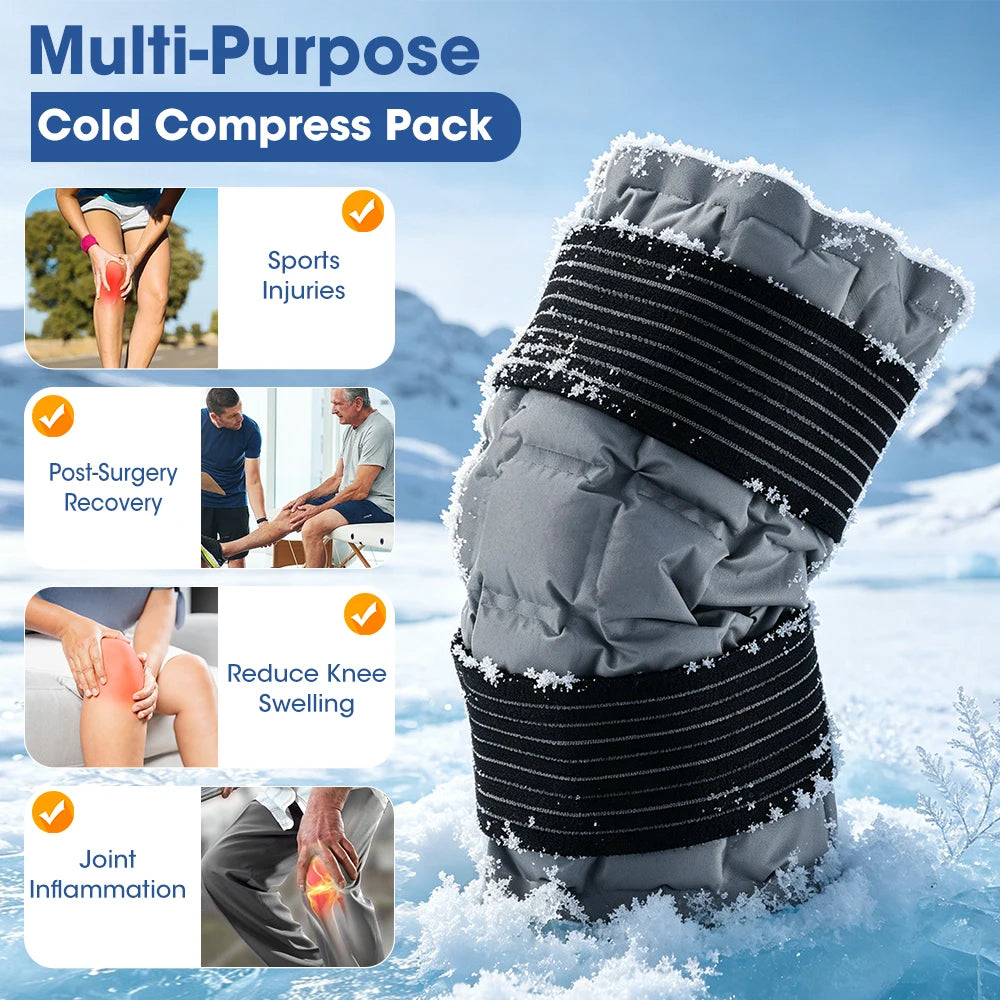 Portable Knee Ice Pack Wrap Hot Cold Compress Support