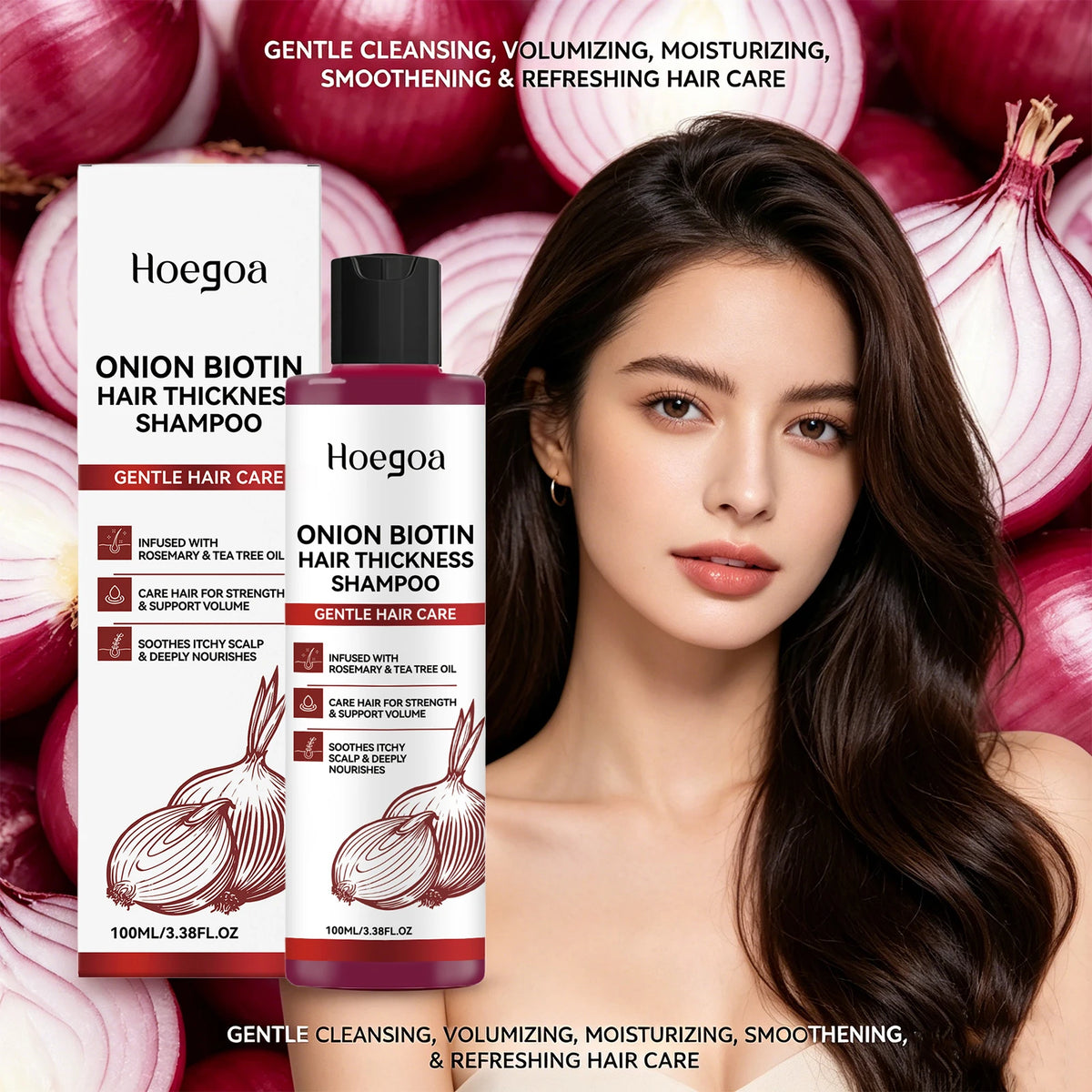 Onion Biotin Shampoo Nourishing Anti Hair Loss Scalp Cleanser