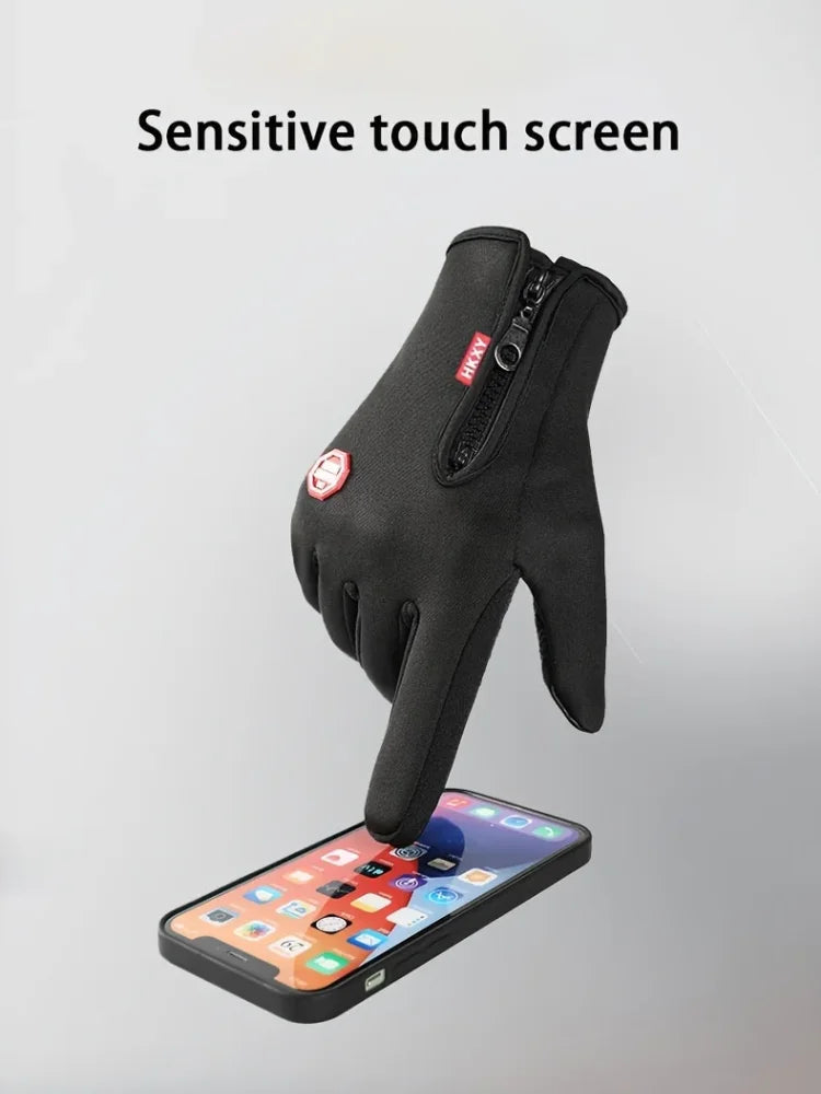 Mens Waterproof Winter Gloves Touch Screen Thermal Ski Riding Gloves - 14