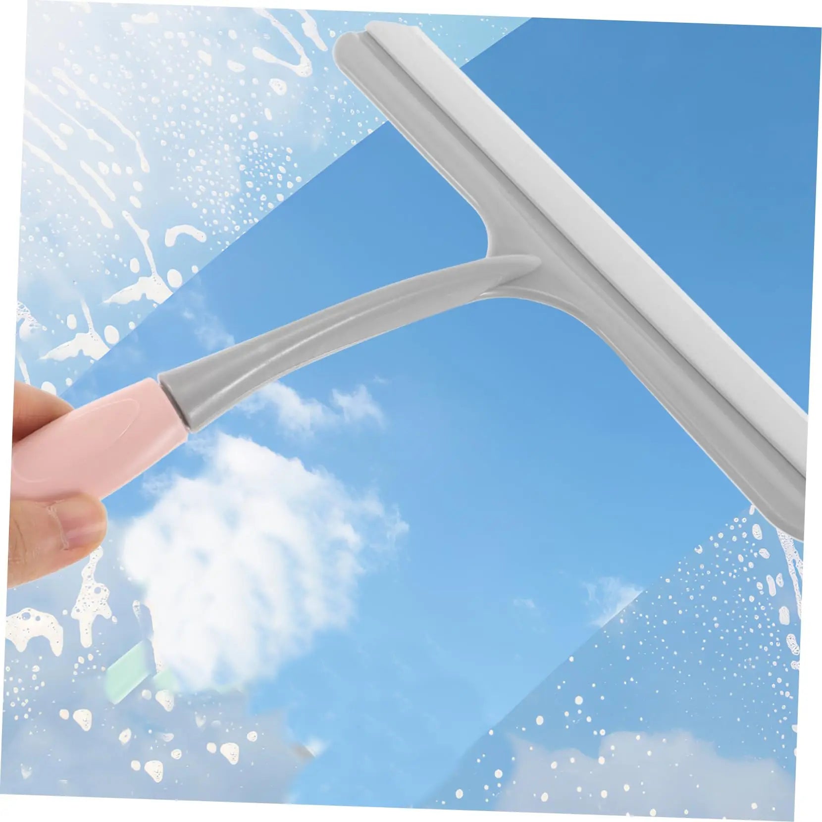 Silicone Squeegee Window Cleaner Multi-Purpose Glass Wiper Scraper Tool - 11