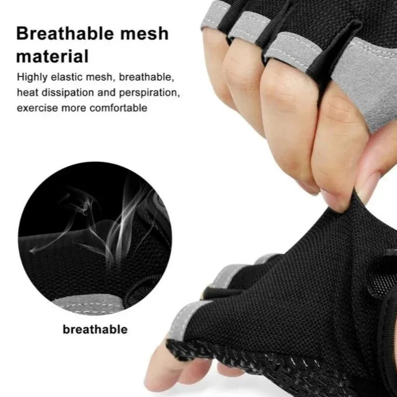Fingerless Cycling Gloves Anti-Slip Shockproof Sports Training Mitts