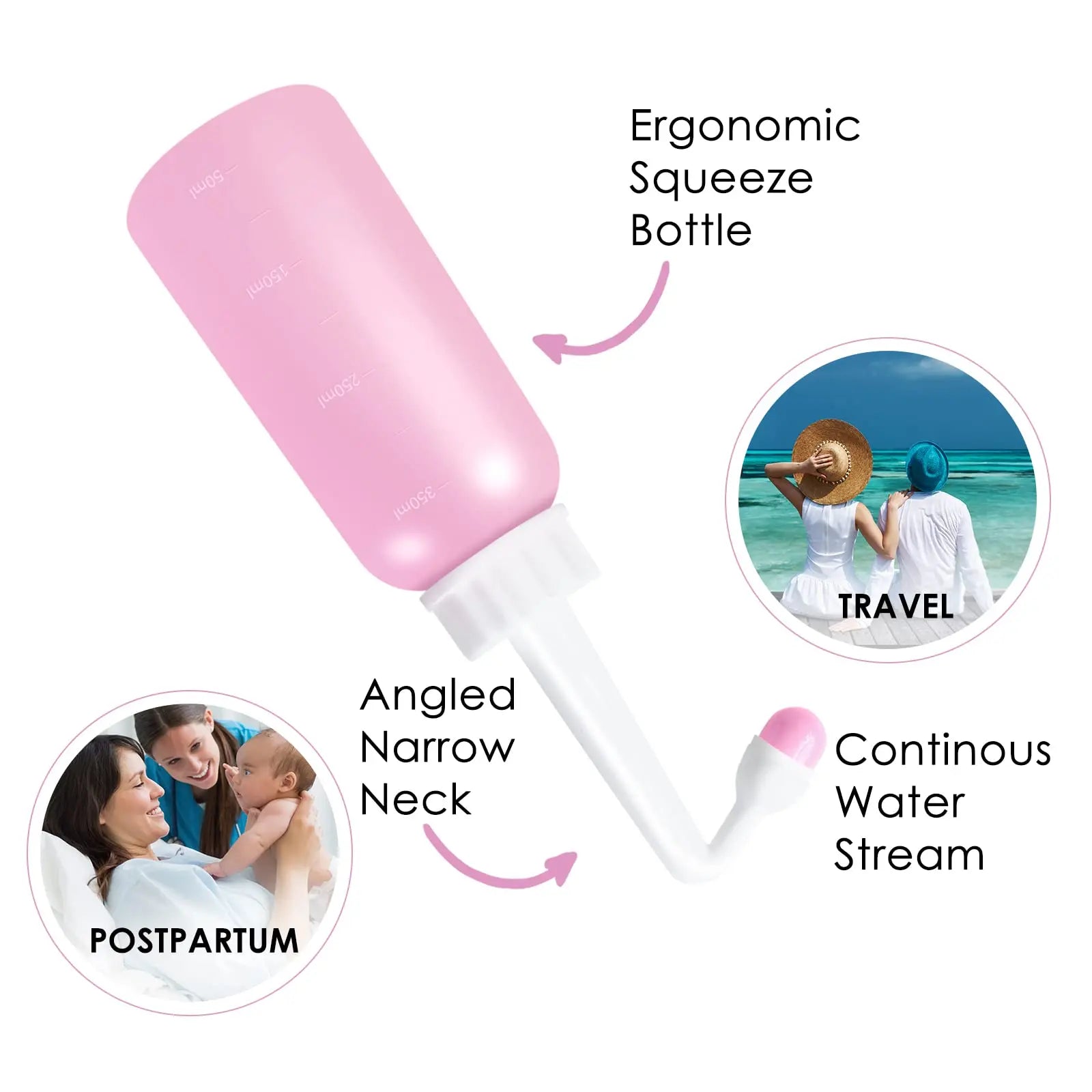 Portable Perineal Irrigation Bottle Travel Bidet Spray for Postpartum