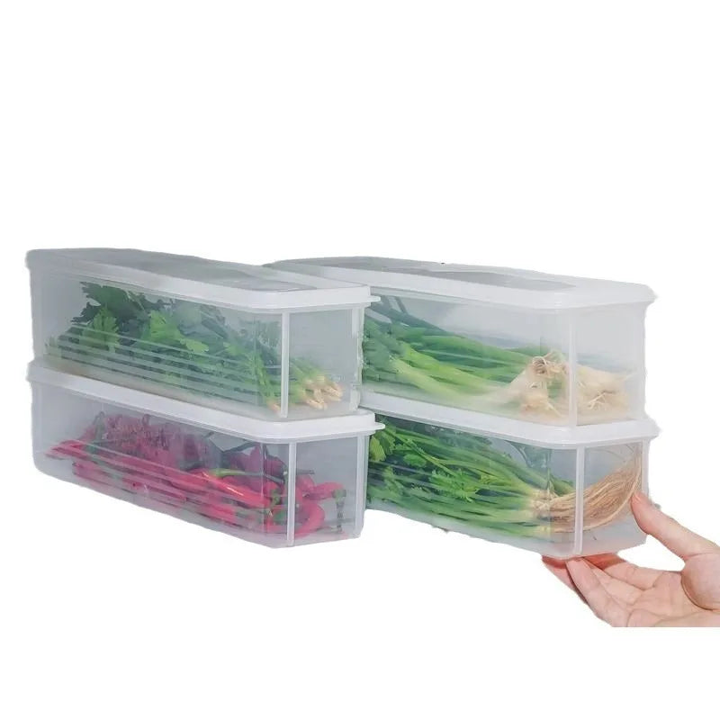 Clear Refrigerator Storage Box Food Keeper for Vegetables and Herbs - 15