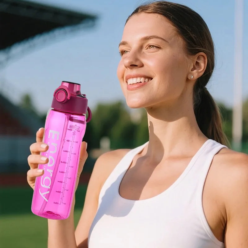 1000ml Fruit Flavored Water Bottle Gradient Sport Hydration Jug - 9