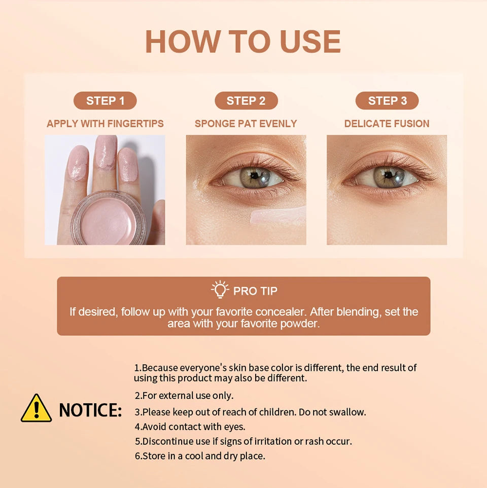 Under Eye Brightener Concealer Dark Circles Correcting Cream Makeup