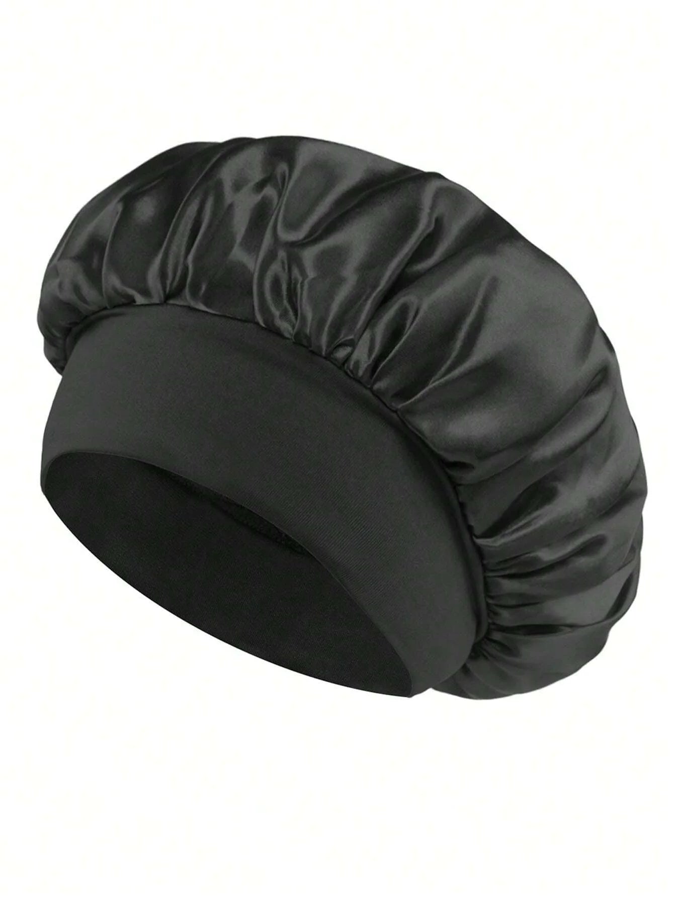 Satin Silk Sleep Cap Wide Band Hair Bonnet for Sleeping and Styling