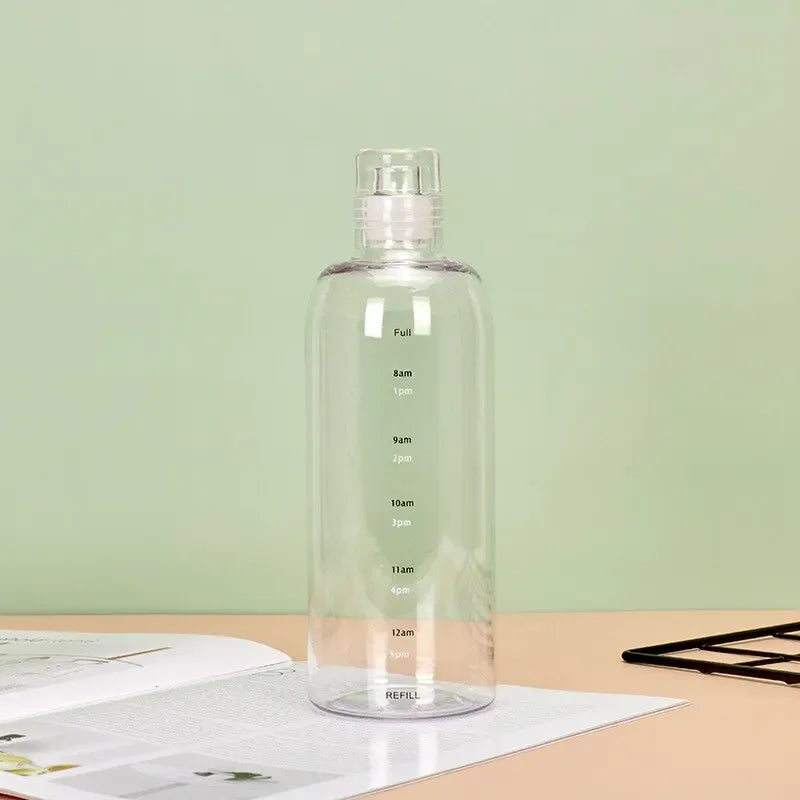 Time Marker Water Bottle Motivational Sports Hydration Jug 500ml 700ml