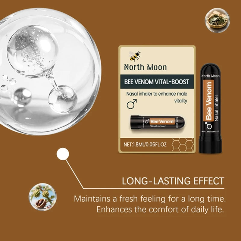 Mens Nursing Nasal Sniffing Stick Bee Venom Vital Boost Inhaler - 6