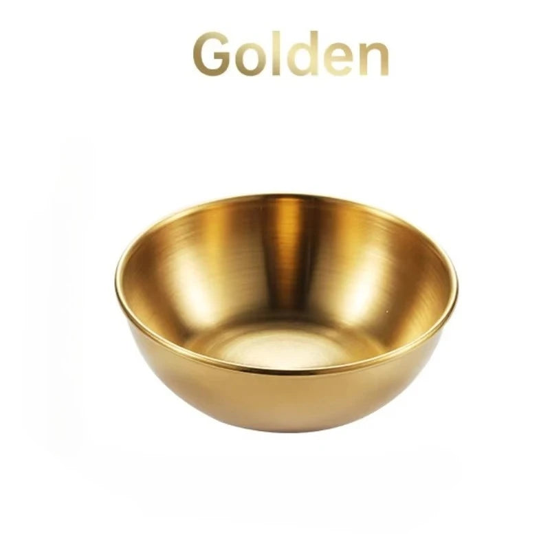 4PCS Stainless Steel Sauce Dishes Gold Appetizer Serving Bowls Set - 19