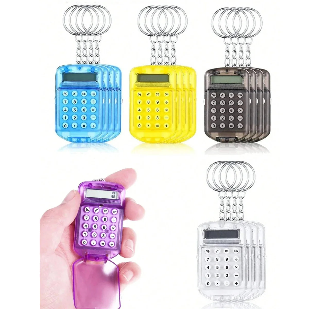 Mini Calculator Keychain Portable 8 Digit Pocket Calculator for Students
