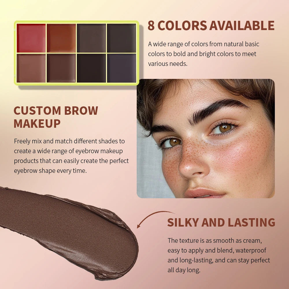 Blush Eyebrow Cream Highlighter Palette Matte Shimmer Makeup Cosmetics