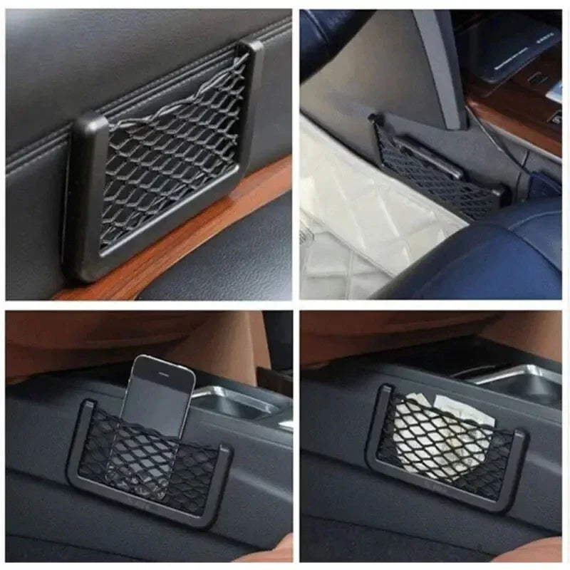Car Mesh Pocket Organizer In-Car Storage Net for Phone and Sundries